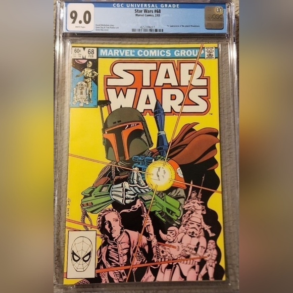 STAR WARS #68 COMIC 1983 CGC 9.0 WHITE PAGES 1ST APPEARANCE MANDALORIANS! - Picture 2 of 4